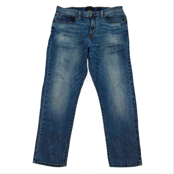 Lucky Brand 410 Athletic Slim Blue Straight Jeans Classic Style Sz 34/30 - Picture 1 of 5